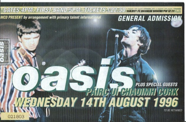 oasis-cork-ticket-august-1996