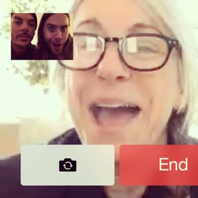 My mothers face when @shannonleto and I told her she was coming to the #Oscars with us! :)