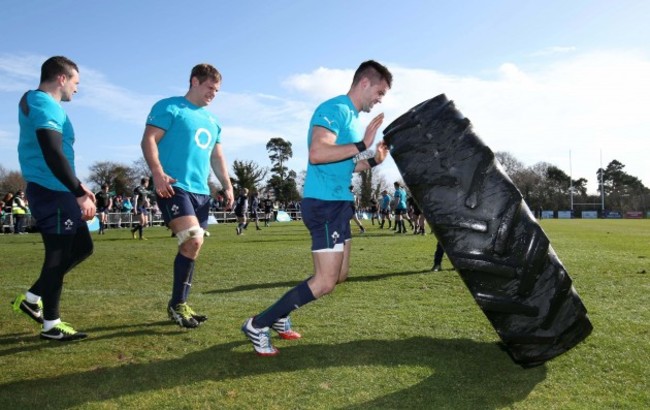 Conor Murray with Chris Henry and Dave Kearney