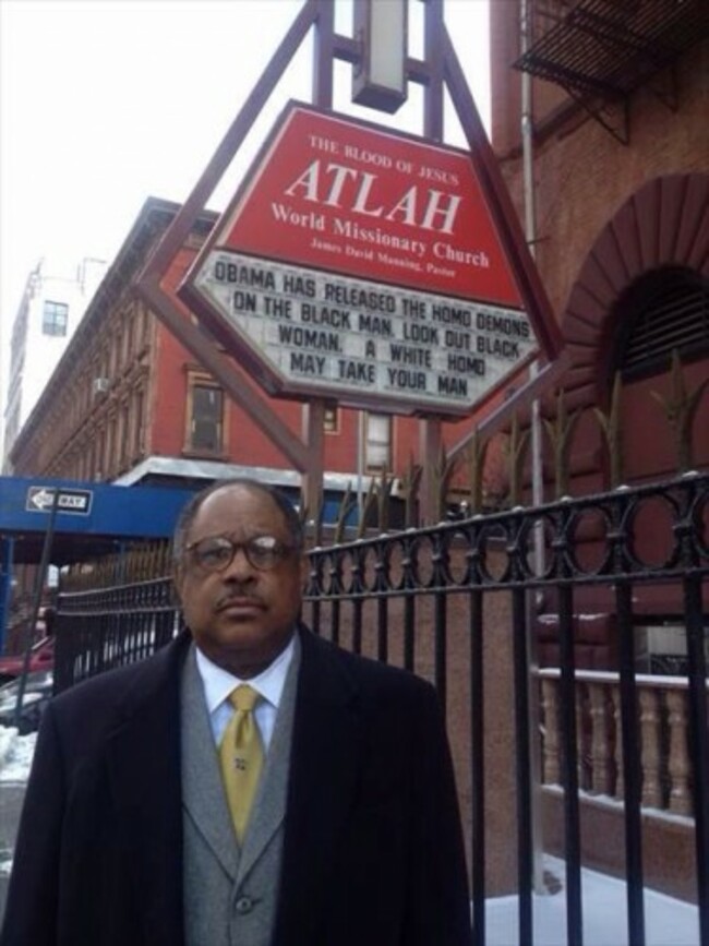 Bizarre anti-gay church sign in Harlem - Imgur