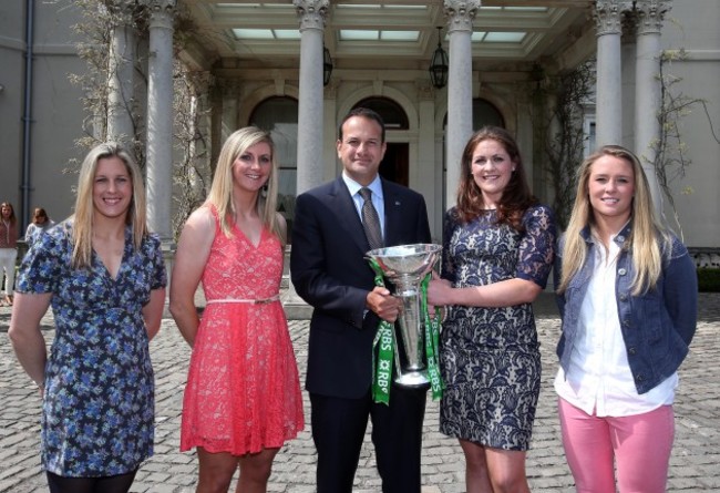 Alison Miller, Siobhan Fleming, Minister Leo Varadkar, Fiona Coughlan and Ashleigh Baxter 17/5/2013