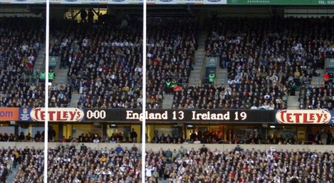 The scoreboard showing the final score 6/3/2004