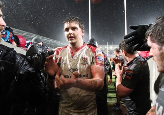 Iain Henderson celebrates after the game