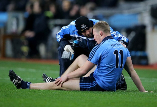 Ciaran Kilkenny sustains an injury