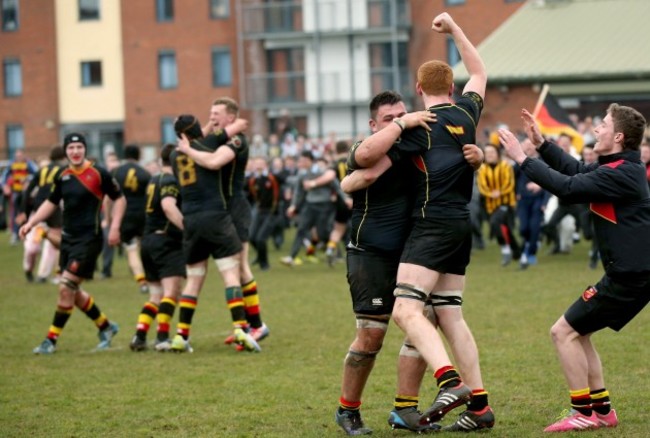 Patrick Staff and Tommy Walsh celebrate at the final whistle