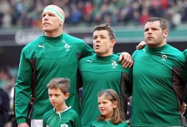 Paul O'Connell, Brian O'Driscoll and Mike Ross