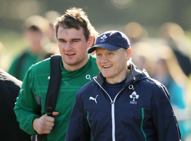 Rhys Ruddock and Joe Schmidt 11/3/2014