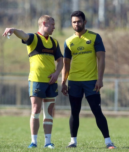 Keith Earls with Casey Laulala