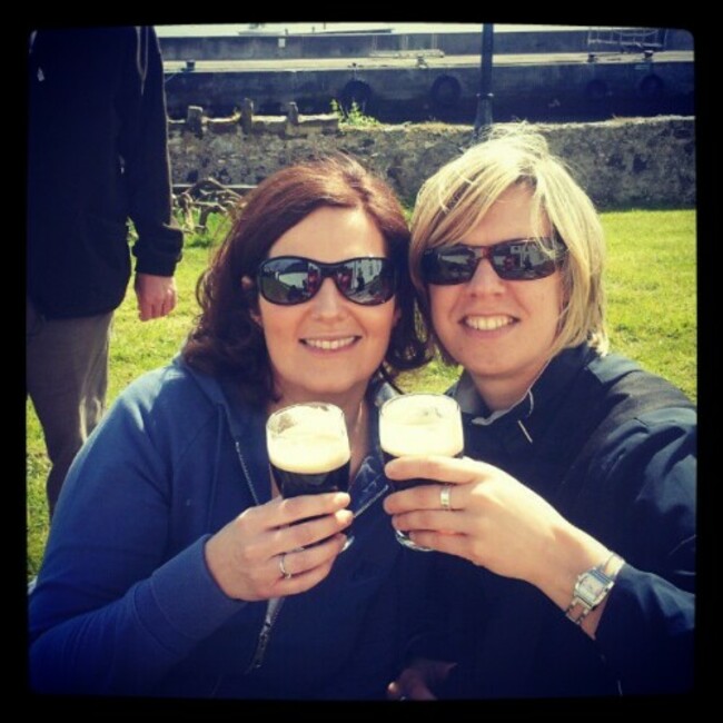 Well deserved pint after walking rathlin island