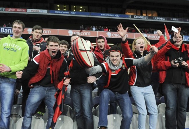 Truagh Gaels supporters celebrate at the end of the match