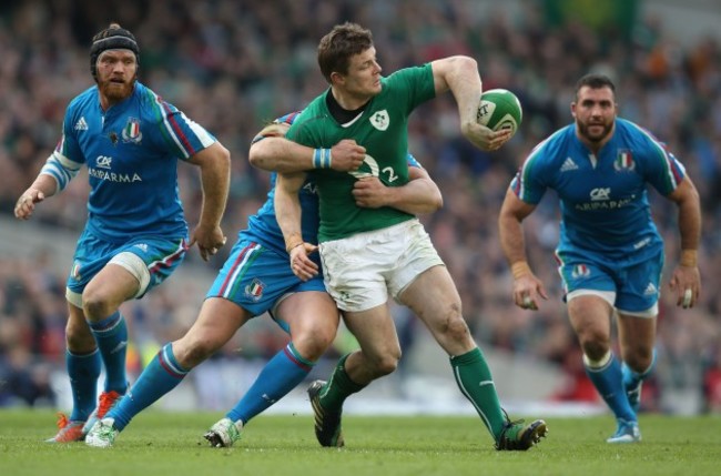 Brian O'Driscoll and Leonardo Ghiraldini