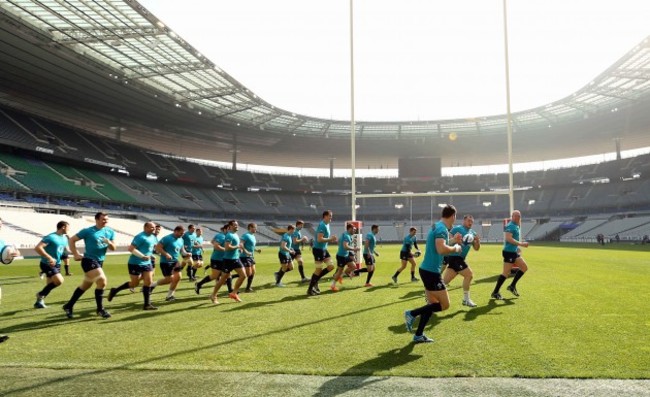 General view as the Irish team train