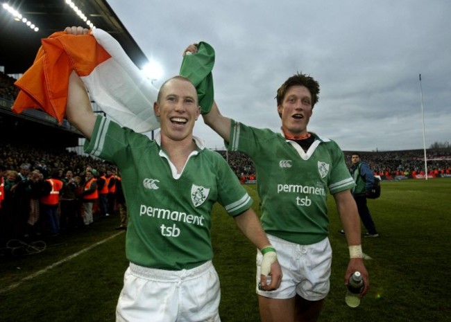 Peter Stringer and Ronan O'Gara 27/3/2004