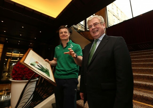 Brian O'Driscoll and Eamonn Gilmore
