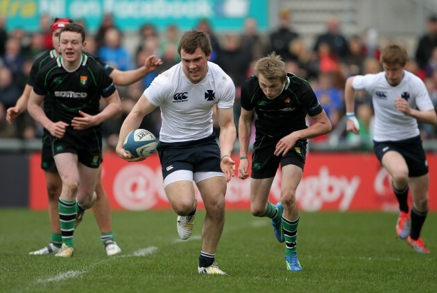 Alastair McIvor intercepts the ball and runs in a try 17/3/2014