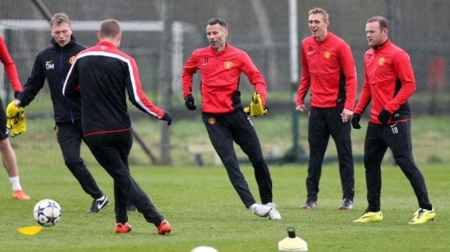 Soccer - UEFA Champions League - Round of Sixteen - Second Leg - Manchester United v Olympiacos - Manchester United Training Session - AON Training Complex