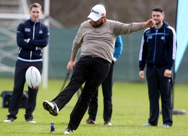 Shane Lowry tries his hand at rugby 25/3/2014
