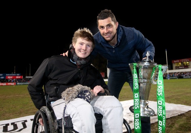 Jack Kavanagh and Rob Kearney at the game