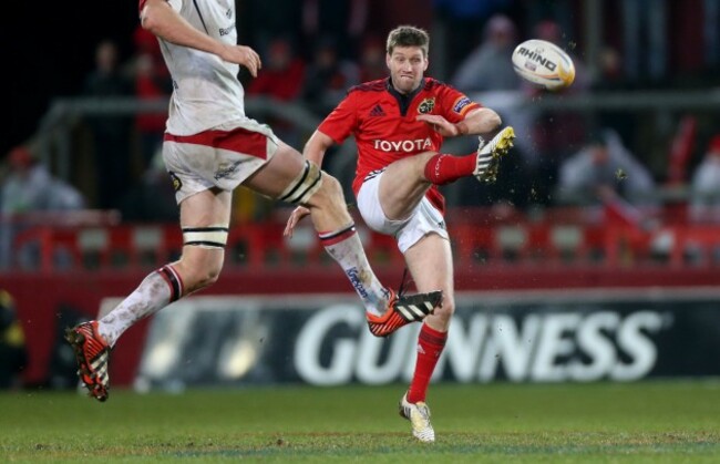 Ronan O'Gara kicks ahead