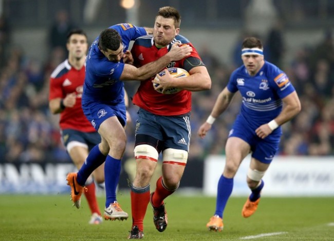 CJ Stander tackled by Rob Kearney