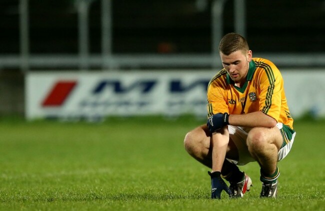 Neil Shortall dejected after the game