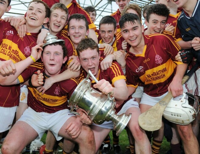 Kilkenny CBS players celebrate with the cup at the end of the match 9/3//2014