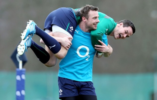 Tommy Bowe and Jonathan Sexton