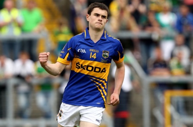 Michael Quinlivan celebrates scoring a penalty