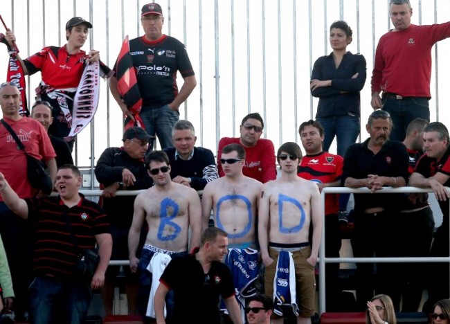 Dejected Brian O'Driscoll fans after the game