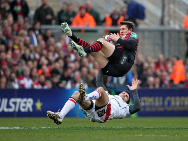 Jared Payne tackles Alex Goode