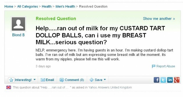 16 of the greatest questions ever asked on Yahoo! Answers