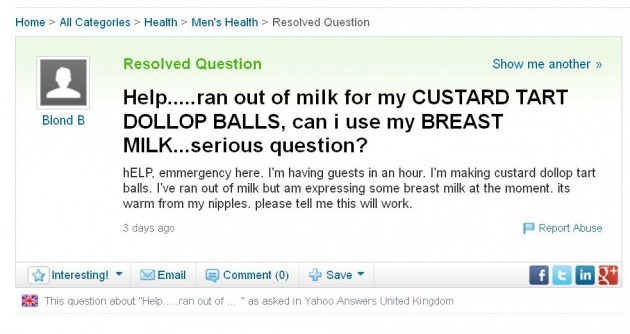 20 Of The Funniest Yahoo Questions And Answers