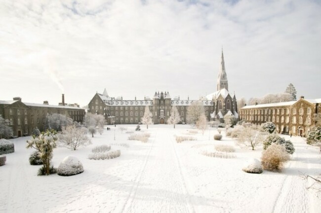 St Joes Sq with snow---NUI Maynooth