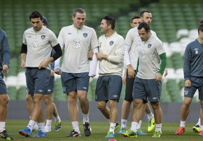 Richard Dunne and Robbie Keane