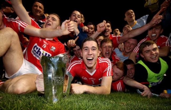 Conor Dorman celebrates with the cup