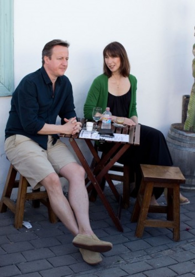 Prime Minister David Cameron holidays in Lanzarote