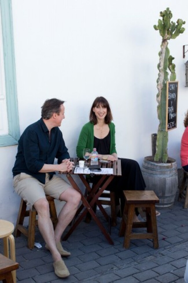 Prime Minister David Cameron holidays in Lanzarote