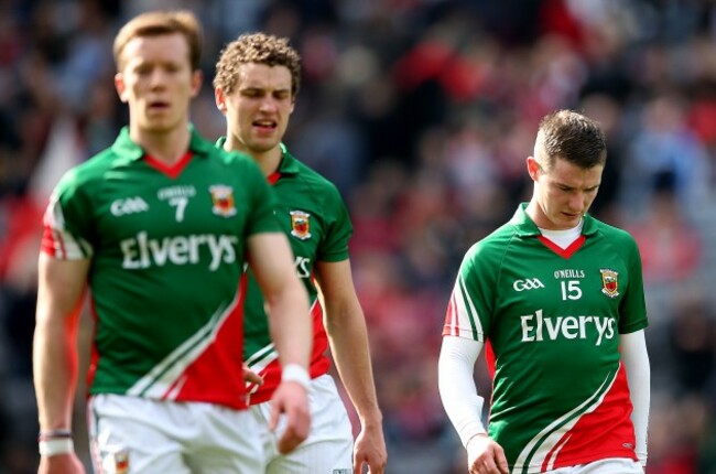 Mickey Sweeney dejected after the game