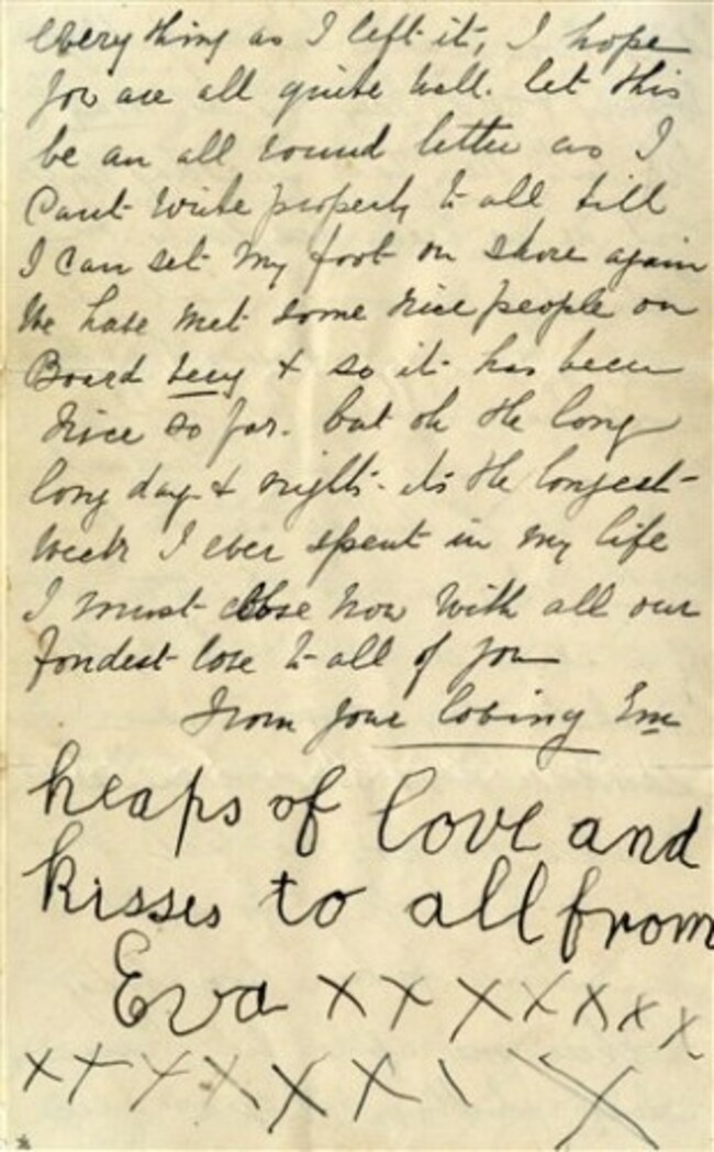 Britain Titanic Letter