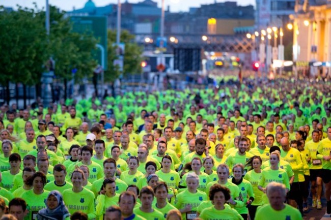 General view of competitors during the race