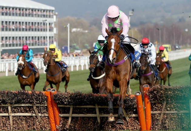 Faugheen ridden by Ruby Walsh clears the last to win