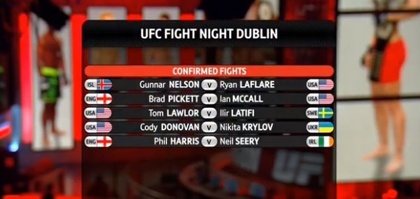 UFC Dublin fights