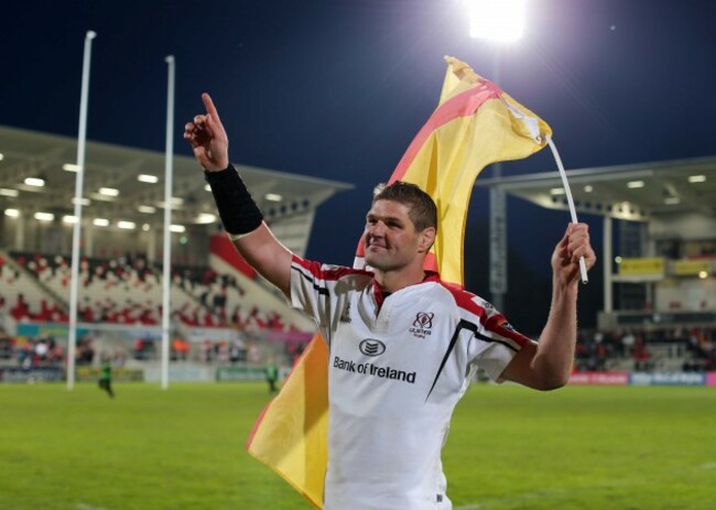 Johann Muller says farewell to the fans at Ravenhill