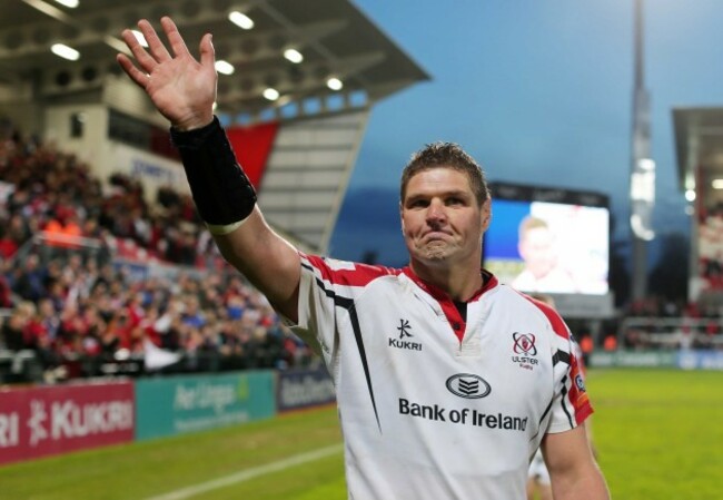Johann Muller says farewell to the fans at Ravenhill