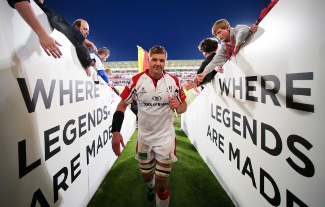 Johann Muller says farewell to the fans at Ravenhill