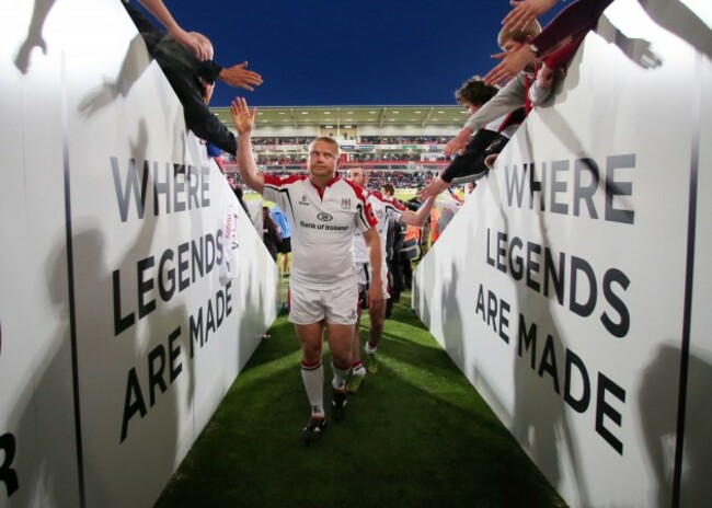 Tom Court says farewell to the fans at Ravenhill