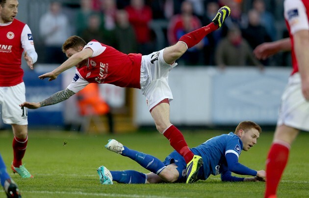 Lee Lynch tackled by Danny Ledwith