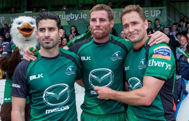 Frank Murphy, Gavin Duffy and Dan Parks after the game