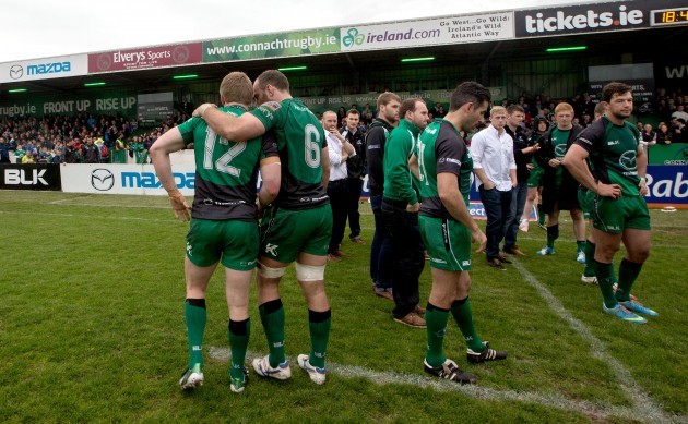 Eoin Griffin consoled by John Muldoon after the game
