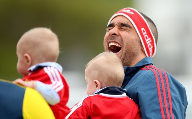 Simon Zebo meets young fan Ben Corcoran